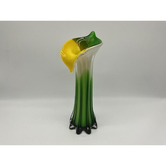 Jack In The Pulpit Calla Lily Vase 11.5 Inches Tall By Pier 1 Imports Vintage - Picture 6 of 16